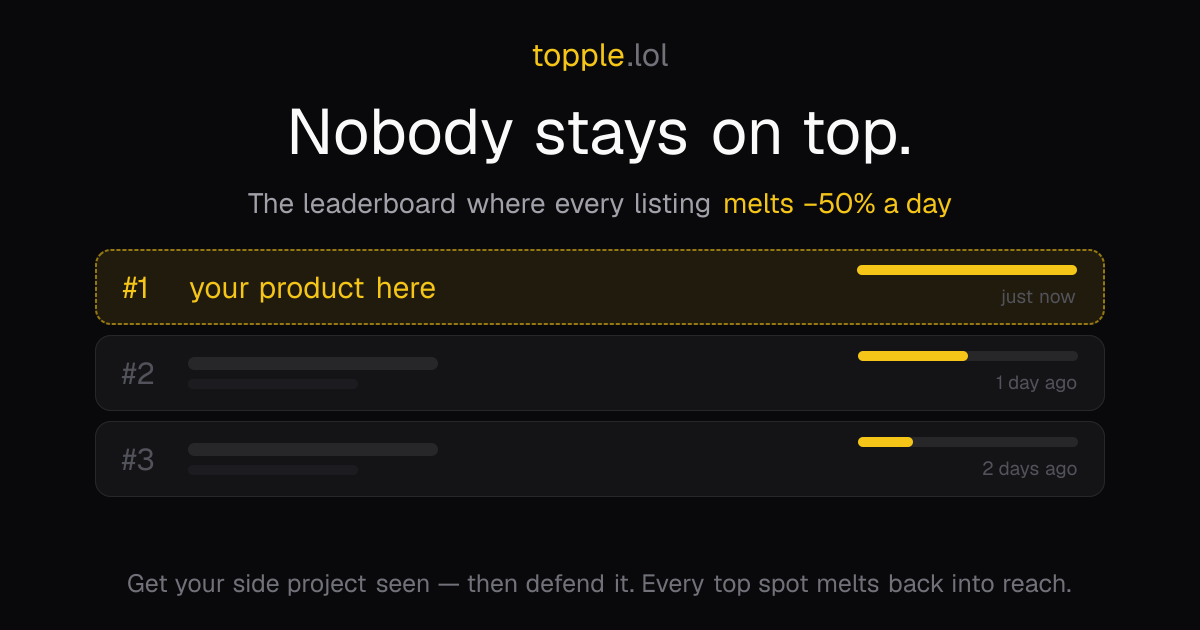 pay-to-rank leaderboards went viral this week. here's the one I built. logo